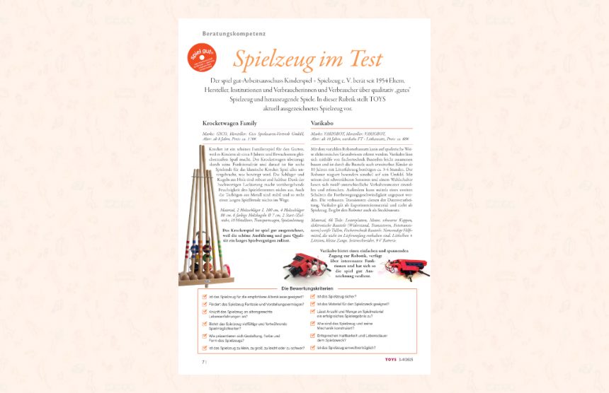 TOYS Spielzeug im Test 3-4/2025